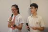 3A Chnow Hiu Yeung and 3B Ho Tung Hon are holding the Question and Answer Session.