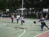 Students are playing basketball.