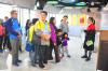 The visitors are visiting our school canteen.