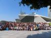 All participants from Hong Kong are taking a group photo outside Guangzhou Opera House.