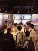 Students are studying the model of Hong Kong Airport with interest. 