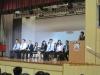 Our Vice Principal, Ms. Siu is introducing the staff on the stage.