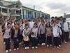 Students took a photo in front of the Hong Kong Maritime Museum.