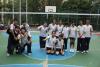 The athletes of Leopard House and Pegasus House were taking a group photo before the start the game.