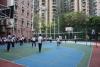 All participants had fun during the volleyball competition.