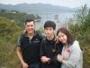 2E Yau Cheuk Yin and his parents are having a great time at Tai Mei Tuk Family Walk.