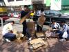 Students were picking the cardboard and paper with confidence and expectation to get enough money for their lunch.