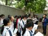 Students jotted down information provided by the tourist guide in Chun Yuan.