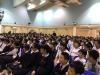 Students are listening to the speaker attentively.