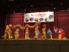Kindergarten children are performing a dragon dance.