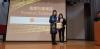 Vice-principal Ms. Lau Pik Shan presented a souvenir to Ms. Jessica Chan.