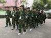 Students practised marching every day.