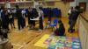 Students participated actively in the game booths in the hall.