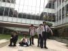 Students are posing for a photo at the University of Hong Kong.