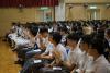Students listened to the principal's speech attentively.
