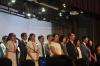 Teachers and students sang the school song together with the leading singer, 3C Man Ching. 