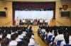 Students listened to the principal's speech attentively.
