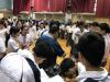 Students were queuing up to enrol for various clubs and school teams.