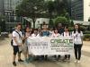 Students joined a guided tour led by a practising surveyor in order to know more about the urban planning in Wan Chai area.