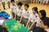 Scouts were taking an oath.