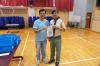 Mr. LAU Kin Fai was presenting a souvenir to Mr. MA Chun Keung.