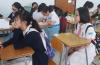 Students were waiting for the commencement of the competition.