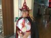 A student was very excited to show off her costume.