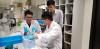 The helpers from the OUHK were introducing different common equipment needed in Biotechnology laboratory. Our teachers were trying to master the adjustable micropipet.