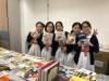 Students are very excited with their favorite books.