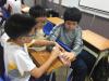 Students were learning the First-aid skills during the lesson.