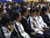 Students were listening to the speaker attentively.