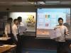 Students were presenting their marketing strategies to classmates.