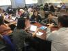 Guest teachers are trying the iBooks from our school through iPads.