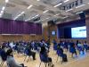 To maintain social distance, the seats were 1 metre apart in the hall and we arranged four sessions of the admission talk.