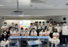 The teachers and students of 3A happily took the group photo of the Silver Jubilee Celebration.