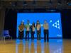 The school staff members had a big photo with the host and guests.