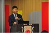 Mr. Wong Chung Ki, the Principal, is introducing the rationale of the scheme.