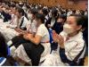 Students clapped for the competitors.