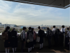 Students observing the takeoff