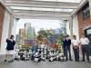 Our Civic and Basic Law Ambassadors took a group photo with the pandas at the Jao Tsung-I Academy.