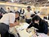 The Civic and Basic Law Ambassadors printed their own designed seals on the calligraphy works. 