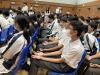 Our students followed the speaker’s instructions to relax their bodies and minds.