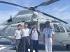 Students are visiting the warship with the guidance of the navy. 