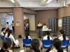 The busking team performs encouraging songs for our students.