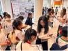Students communicate with students of The Chinese University of Hong Kong.