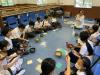 Fostering mindfulness and creativity: students participate in the Singing Bowl Workshop to enhance their well-being.