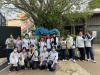 Students are excited to visit the Ocean Park. 	