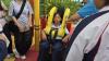 Students learn safety measures that are required for the ride of roller coaster. 