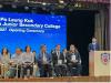 Principal Wong Chung-Ki introduces the staff for the new academic year.