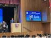 Principal Wong Chung Ki delivers the opening speech at the Opening Ceremony.